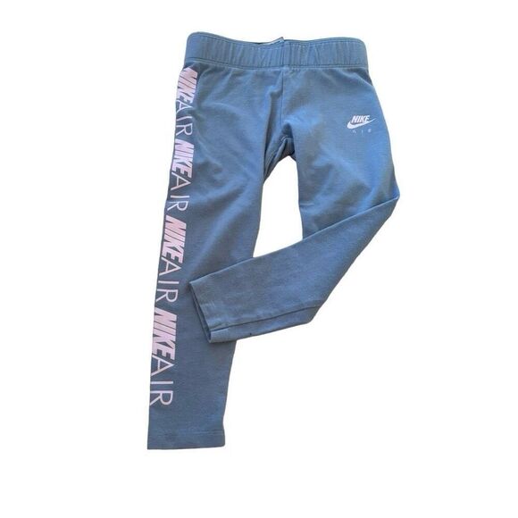 Nike Air Jogger Leggings Gray Pink Girls Size 3 T - Picture 1 of 9